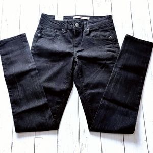 BONGO Skinny Jeans Women Size 3 Mid Rise Pockets Dark Wash Pants Adult Black NEW